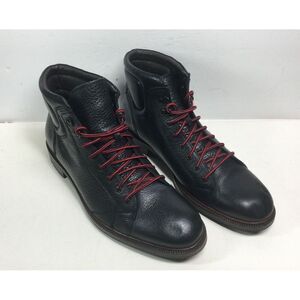 Johnston & Murphy 1850 Mens Size 12M Boots 20-8955 Premium Black‎ Pebble Leather